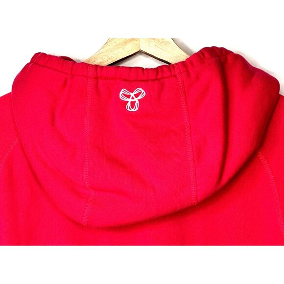 Aritzia TNA Womens Hoodie Sweatshirt Sequin Logo Front Pockets Pink Size Medium - Picture 6 of 12